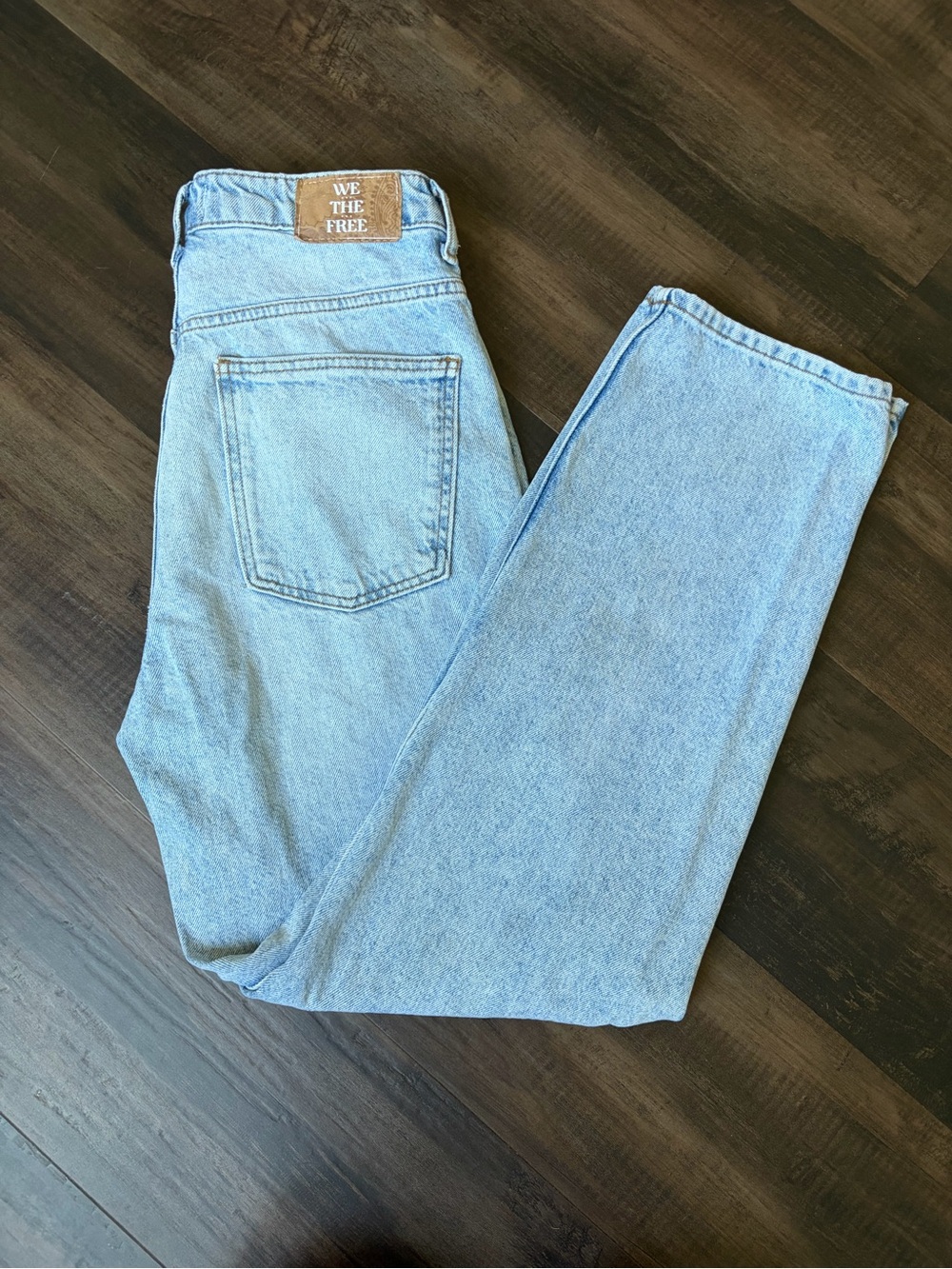 We The Free Womens size 27 Light Blue Denim Jeans straight leg